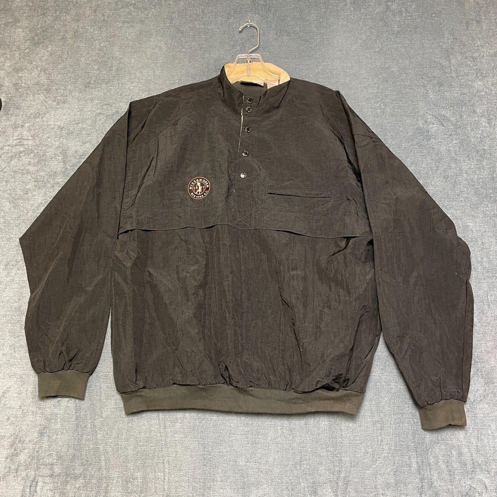 VTG Antigua Nissan Open Riviera CC Golf Jacket Mens L Black Windbreaker